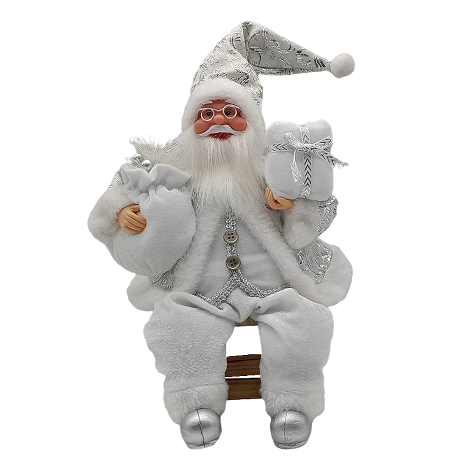 SabbaVie™ Luxury Christmas Standing Santa Figurines – Handcrafted Holiday Décor