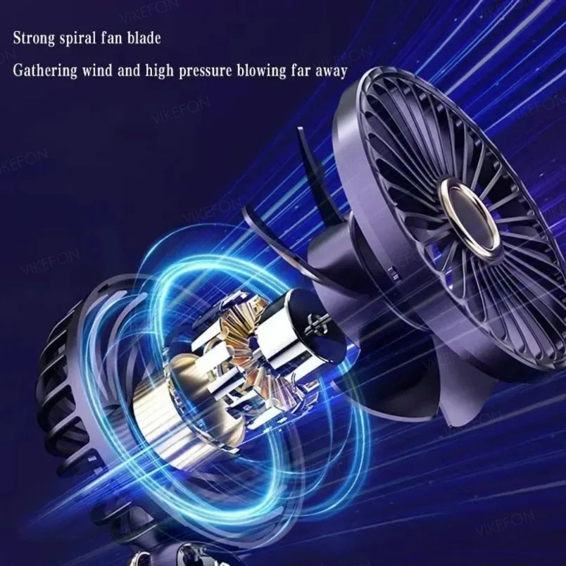 Portable 5-Speed Foldable Desk & Handheld Fan with Phone Stand – USB Rechargeable Mini Cooling Fan (Sold by SabbaVie™)