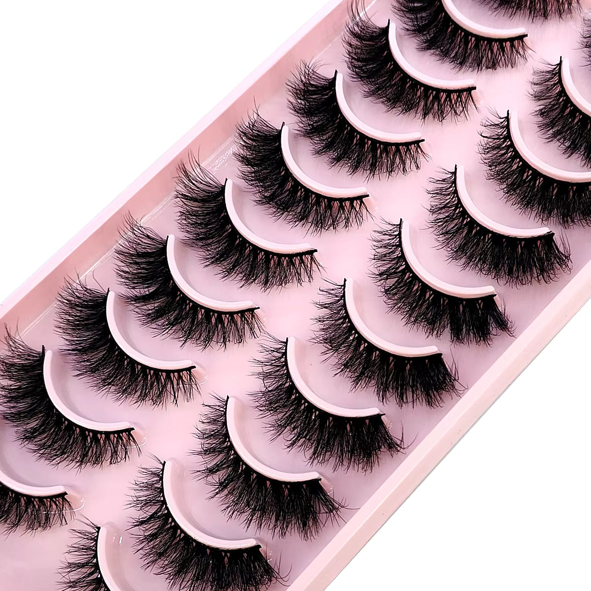 SabbaVie™ 10 Pairs Faux Mink Eyelashes — Natural Volume