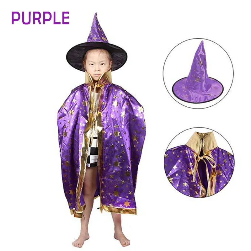 SabbaVie™ Wizard Kids Costume – Magical Cloak & Hat