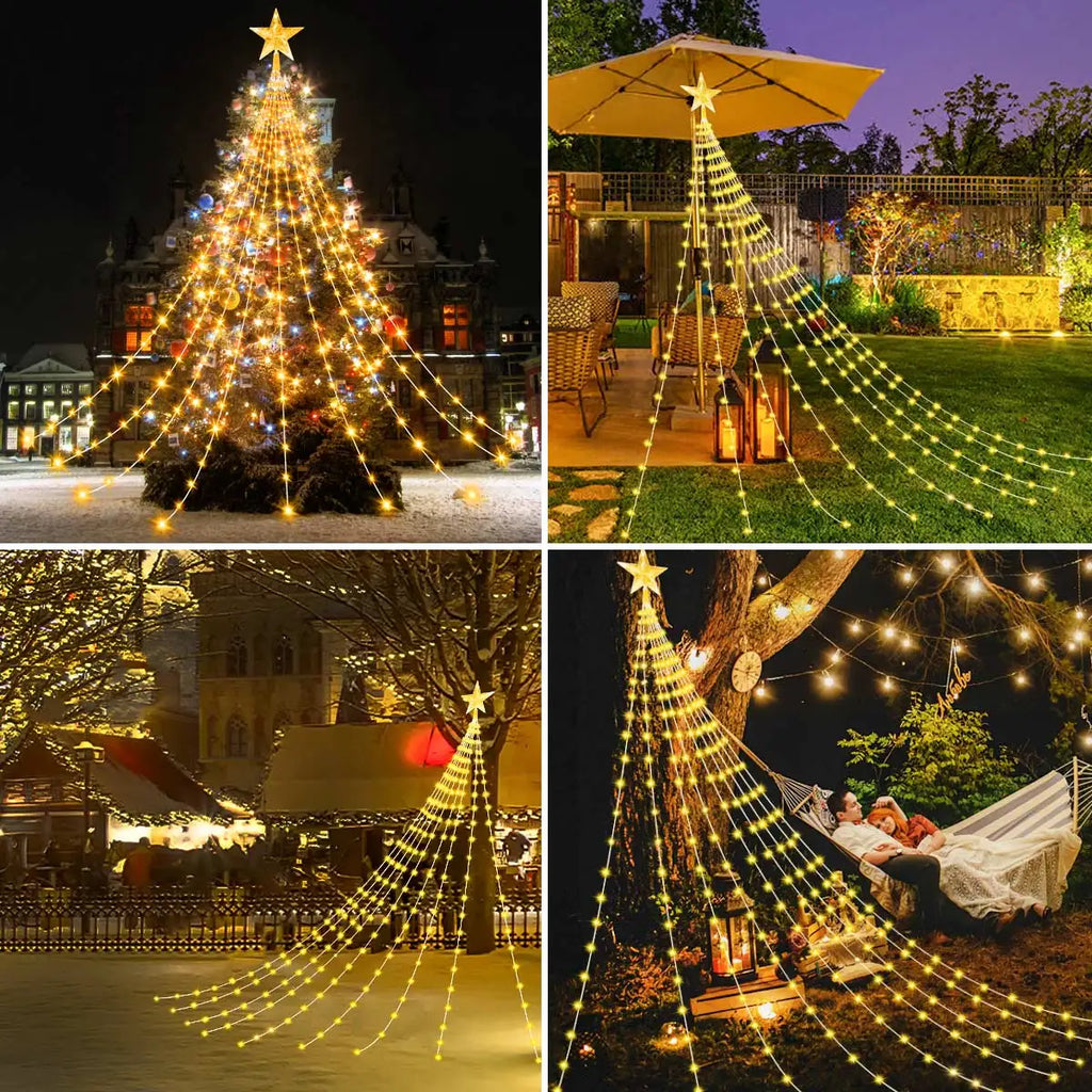 SabbaVie™ Outdoor LED Christmas Tree Lights – 2M / 3M – Multicolor & Warm White
