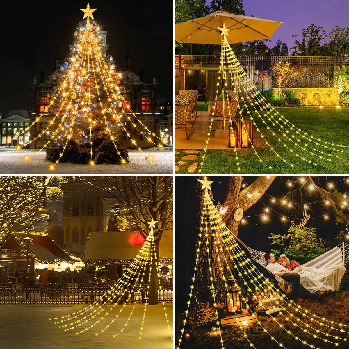SabbaVie™ Outdoor LED Christmas Tree Lights – 2M / 3M – Multicolor & Warm White