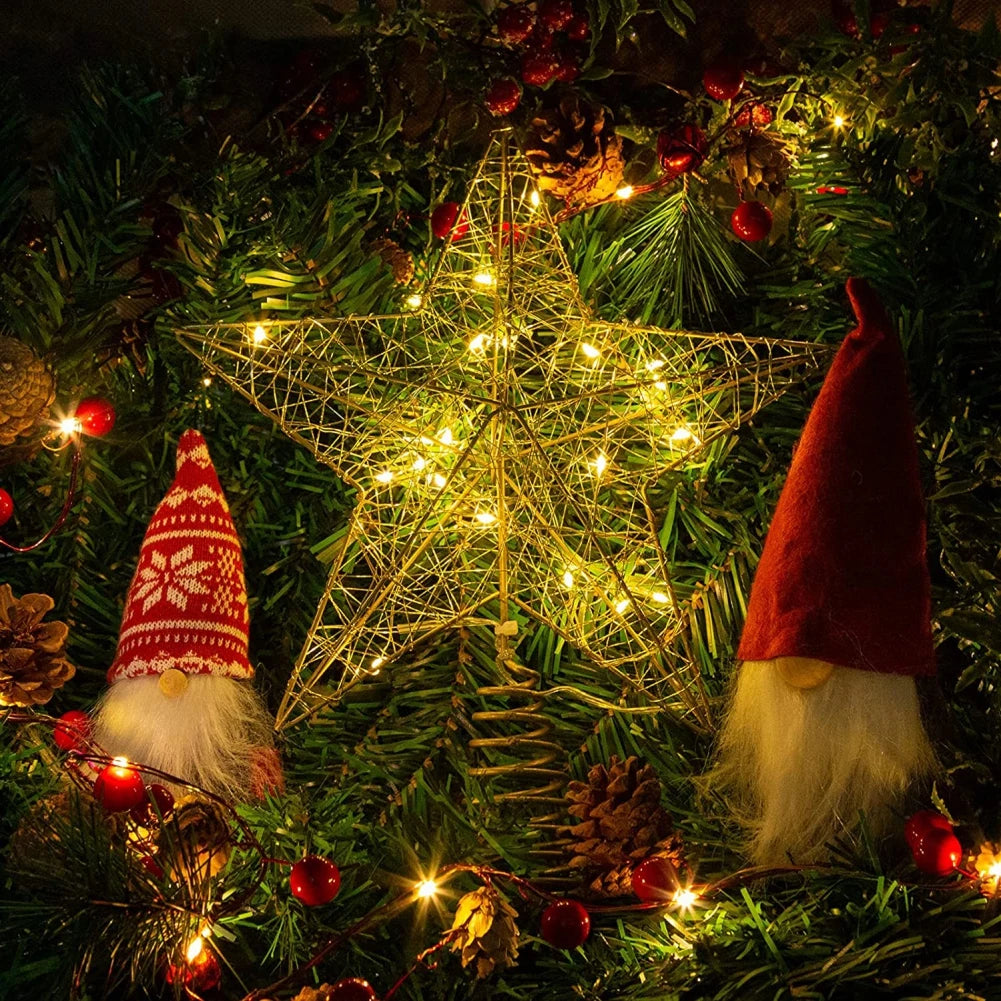 SabbaVie™ LED Christmas Tree Topper Star – 15/20/25cm