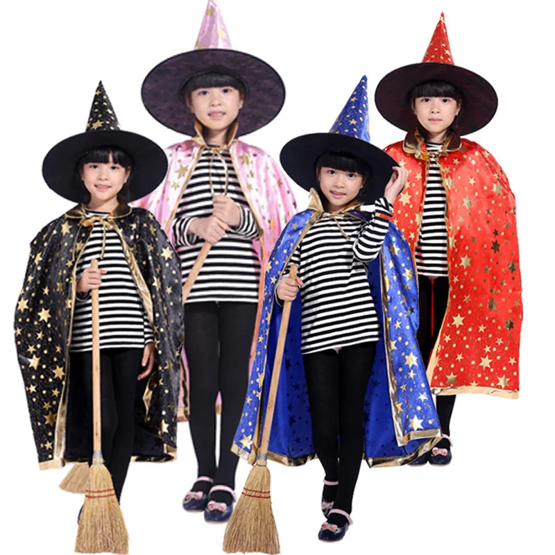 SabbaVie™ Wizard Kids Costume – Magical Cloak & Hat
