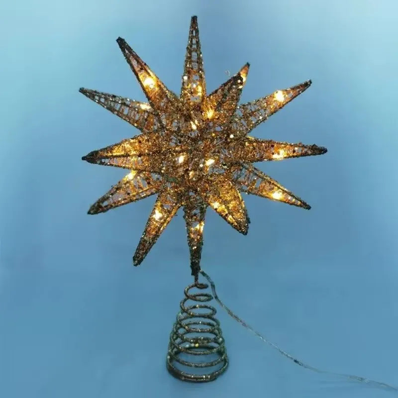 SabbaVie™ Elegant LED Christmas Tree Table Ornament – Gold / Silver