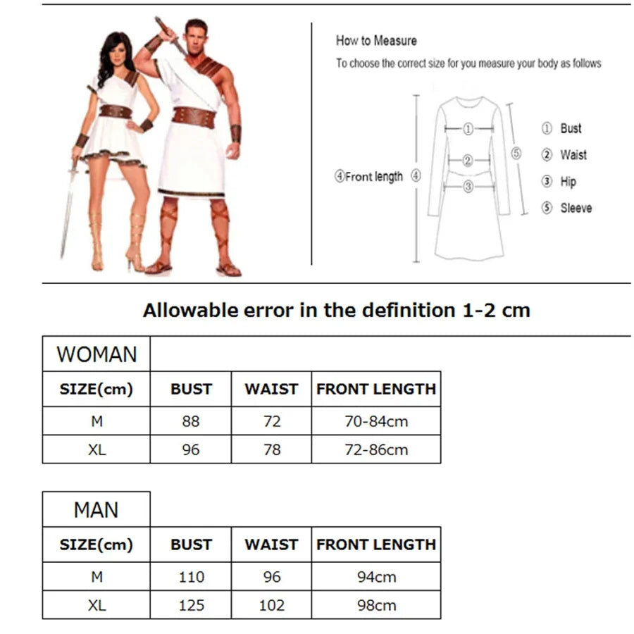 SabbaVie™ Egyptian Couple Costume – Pharaoh & Cleopatra Set