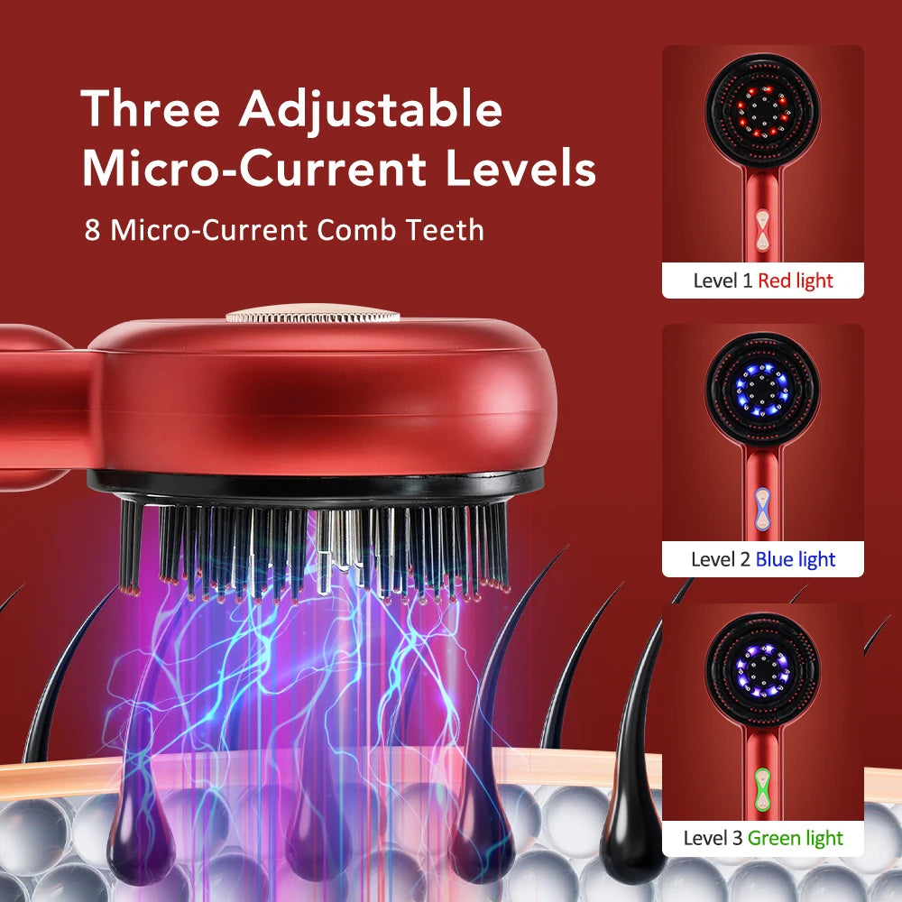 💆‍♀️ 3️⃣ SabbaVie™ Electric Hair & Scalp Massage Comb — Vibrating Infrared Comb