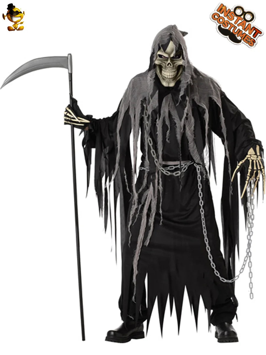 SabbaVie™ Skeleton Ghost Costume – Scary Halloween Robe
