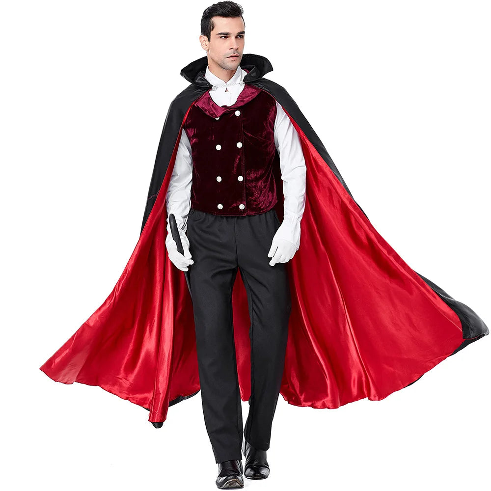 SabbaVie™ Vampire Halloween Costume – Classic Gothic Cape Set
