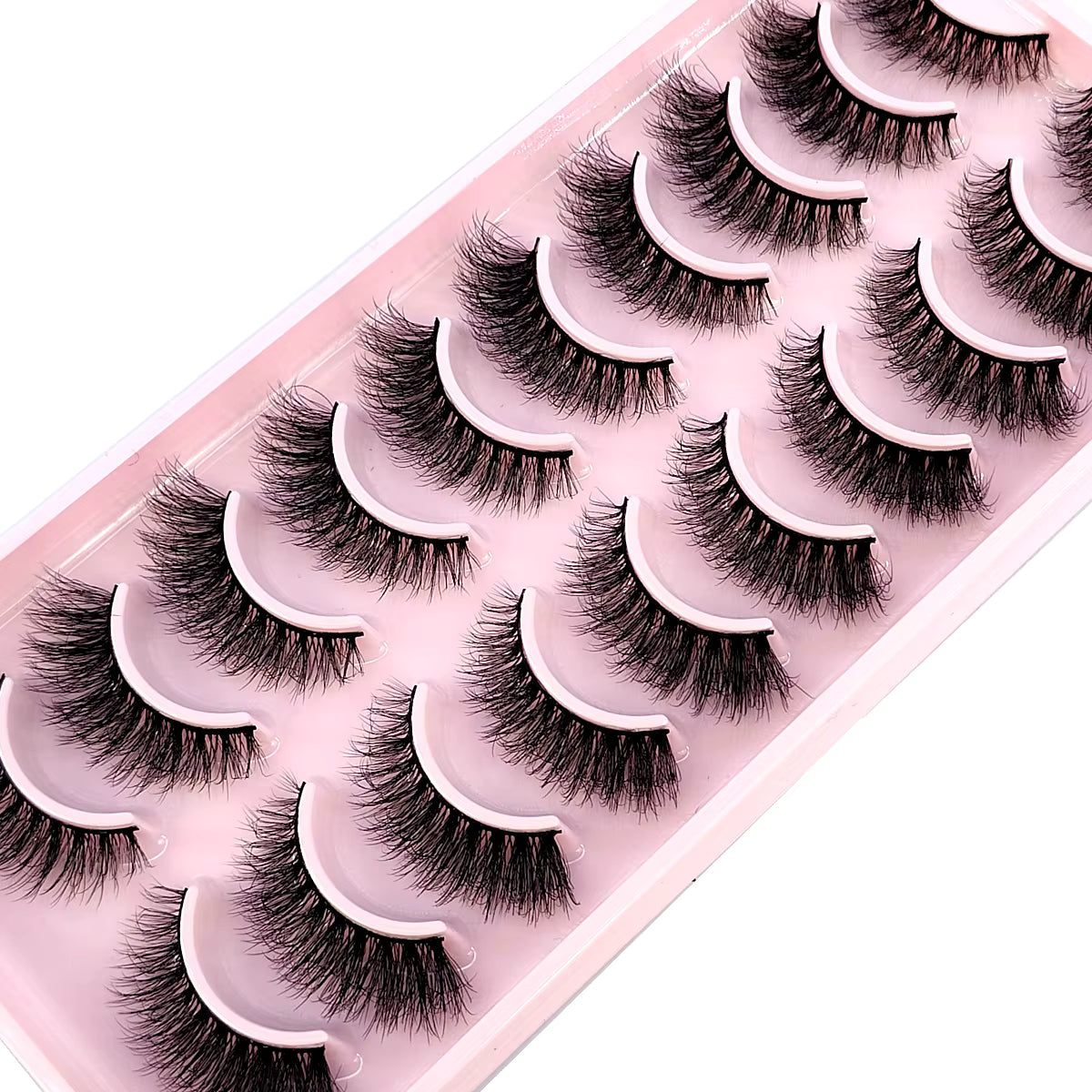 SabbaVie™ 10 Pairs Faux Mink Eyelashes — Natural Volume
