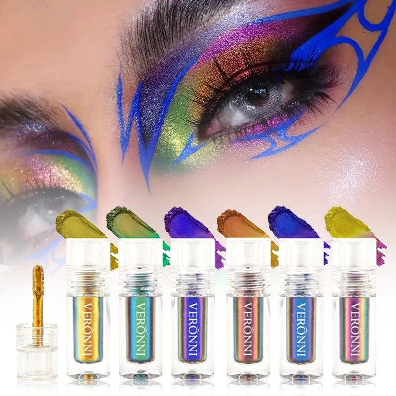 SabbaVie™ Chameleon Liquid Eyeshadow & Lip Glitter – Multi-Chrome Diamond Makeup for Eyes, Lips & Face
