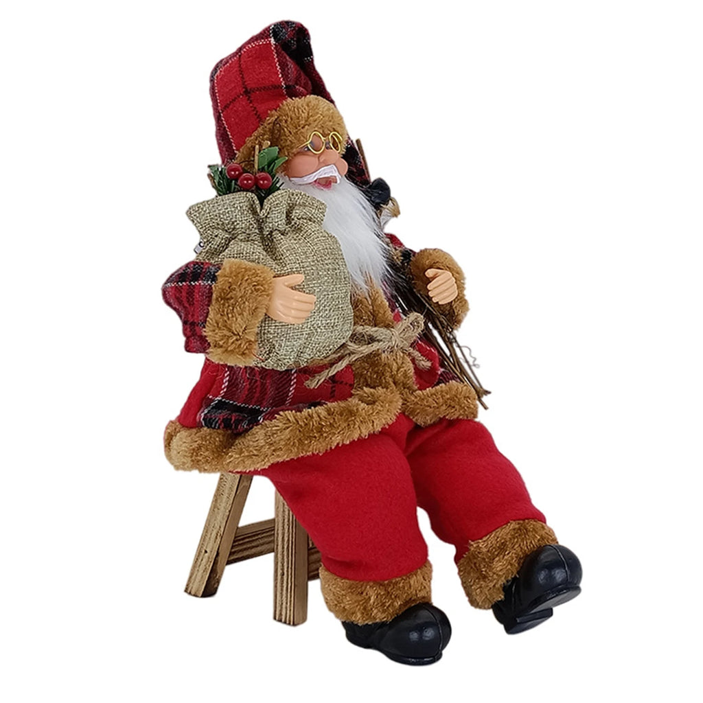 SabbaVie™ Luxury Christmas Standing Santa Figurines – Handcrafted Holiday Décor