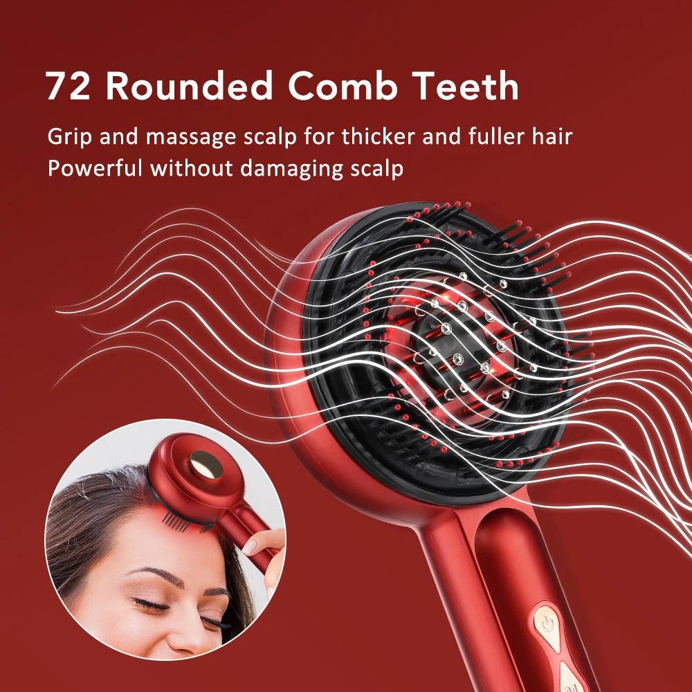 💆‍♀️ 3️⃣ SabbaVie™ Electric Hair & Scalp Massage Comb — Vibrating Infrared Comb