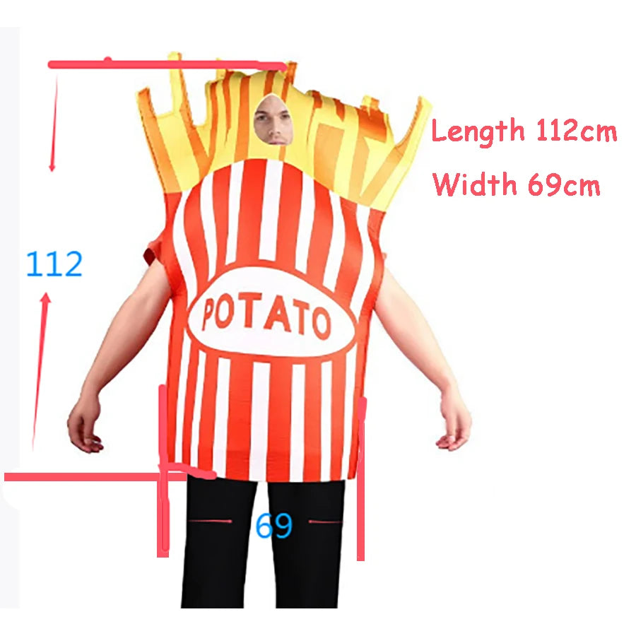 SabbaVie™ Funny Food Costume Set – Burger & Fries Halloween Outfit