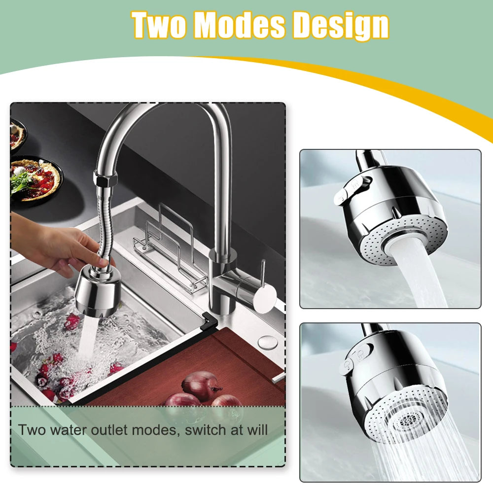 🚰 6️⃣ SabbaVie™ 2/3 Mode Faucet Extender — Adjustable Water Saver