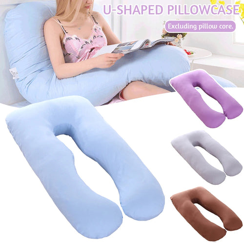 U-Shaped Pillow Cover Full Body Support U-Shaped Pillow Cotton | SabbaVie™