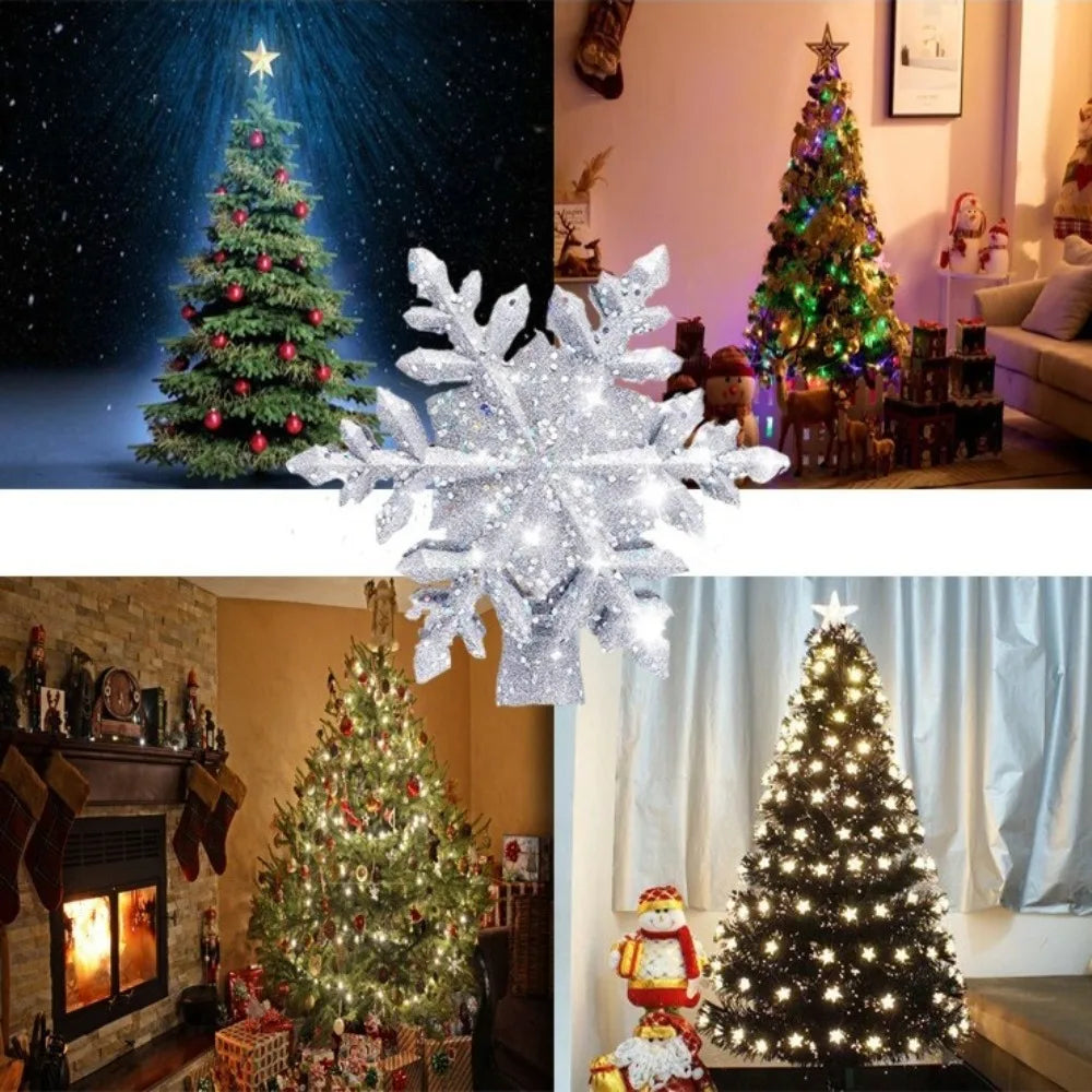 SabbaVie™ LED Snowflake & Star Curtain Lights – Basic & 6 Modes