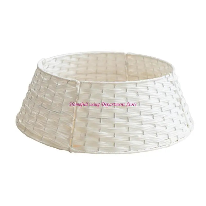 SabbaVie™ Retro Christmas Tree Skirt Basket – Woven Round Xmas Tree Collar for Home & Party Decor