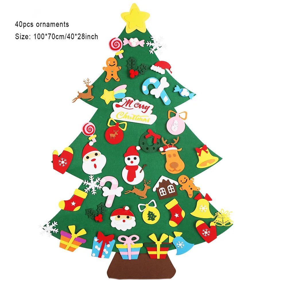 SabbaVie™ DIY Felt Christmas Tree Kit – Wall Hanging Decoration for Kids & Home Festive Fun