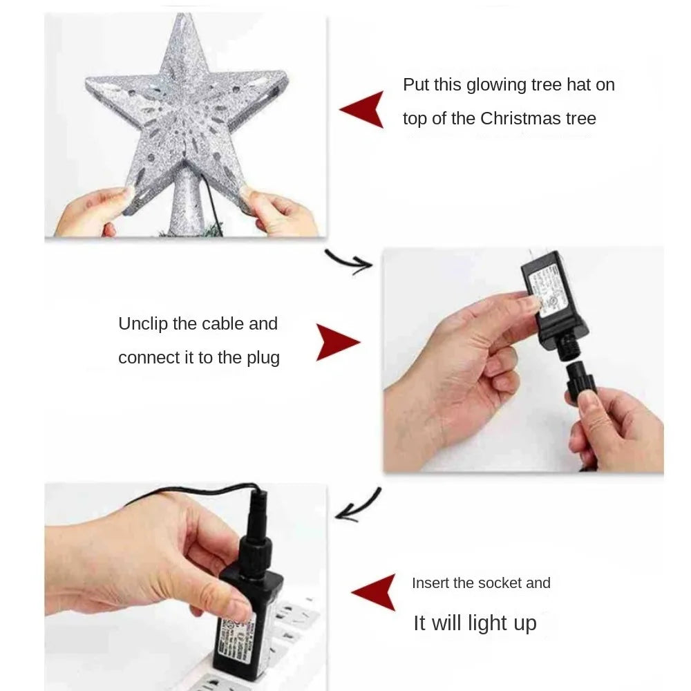 SabbaVie™ LED Snowflake & Star Curtain Lights – Basic & 6 Modes