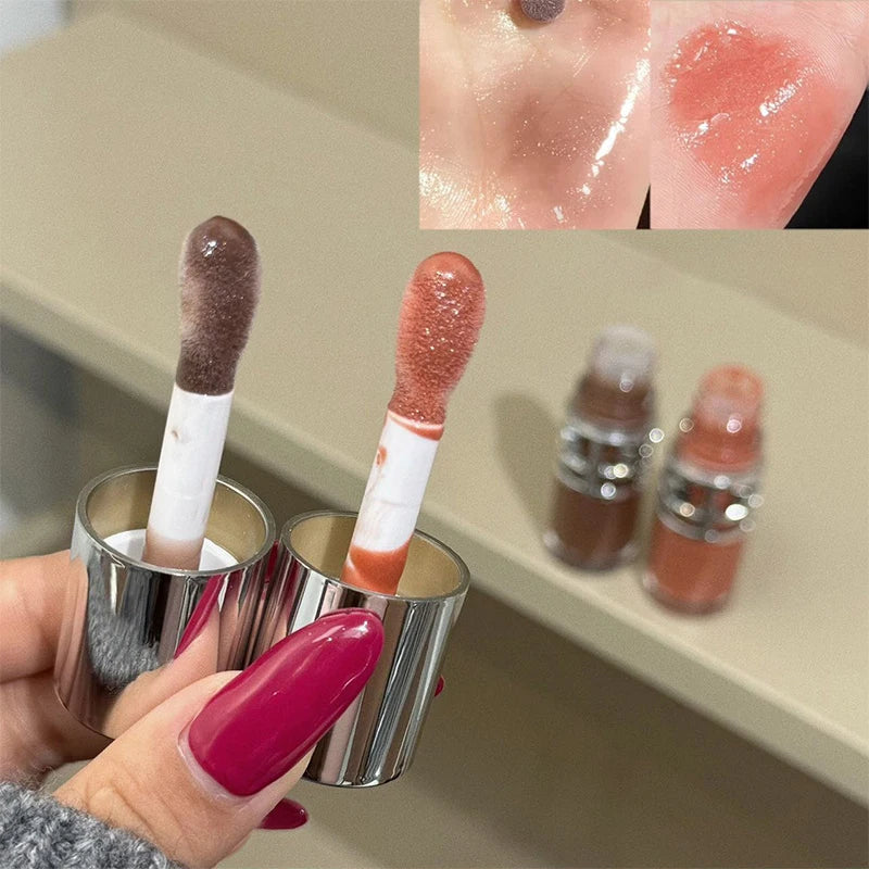 Luxury Glittering Mirror Lip Glaze – Shimmer Hydrating Lip Gloss (6 Colors) | Sold by SabbaVie™