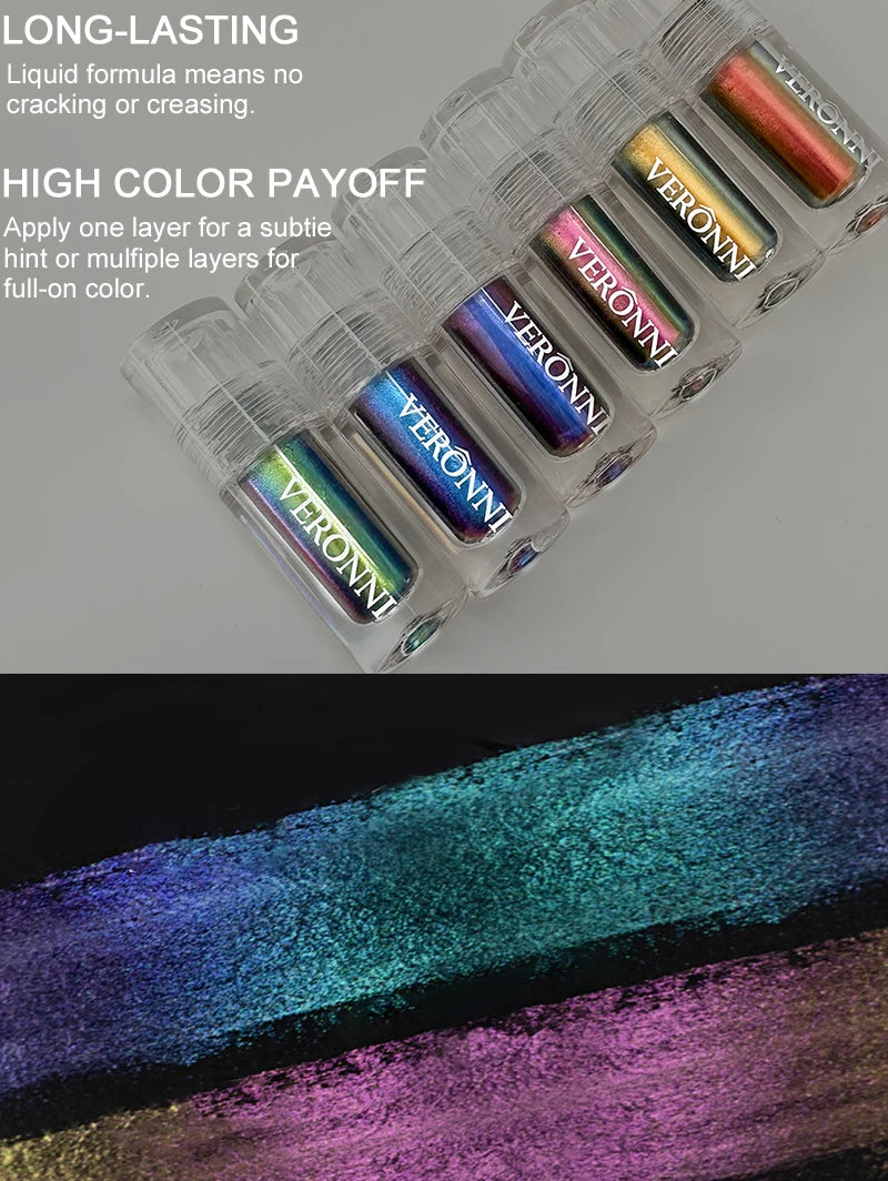 SabbaVie™ Chameleon Liquid Eyeshadow & Lip Glitter – Multi-Chrome Diamond Makeup for Eyes, Lips & Face