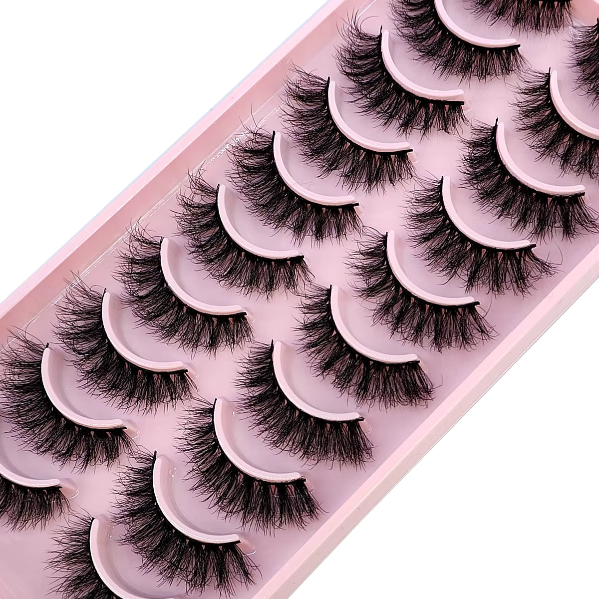 SabbaVie™ 10 Pairs Faux Mink Eyelashes — Natural Volume