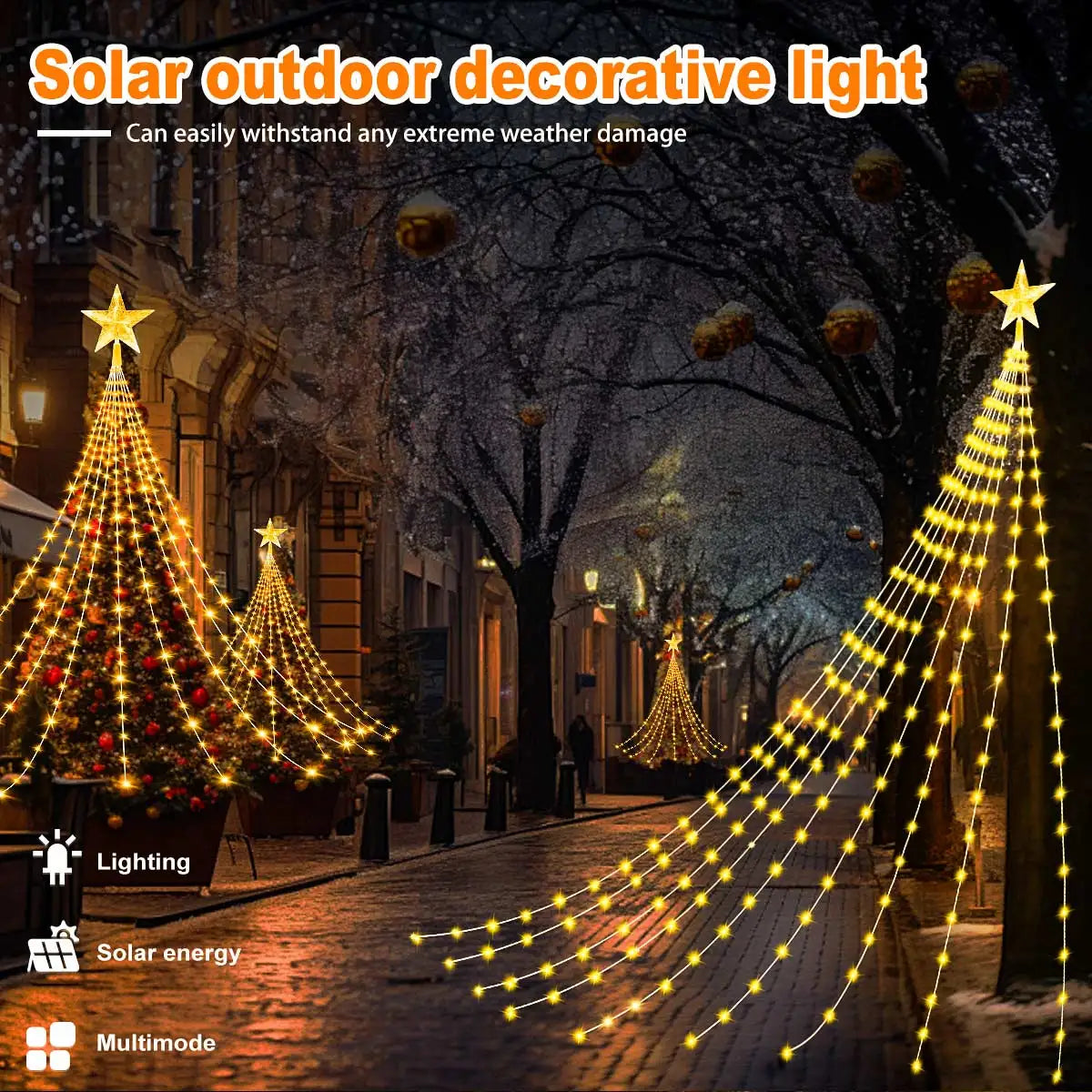 SabbaVie™ Outdoor LED Christmas Tree Lights – 2M / 3M – Multicolor & Warm White