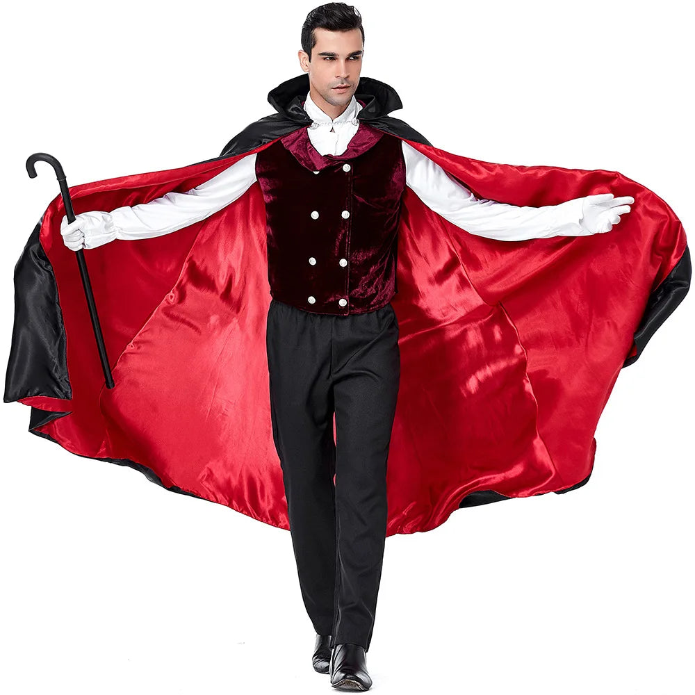SabbaVie™ Vampire Halloween Costume – Classic Gothic Cape Set