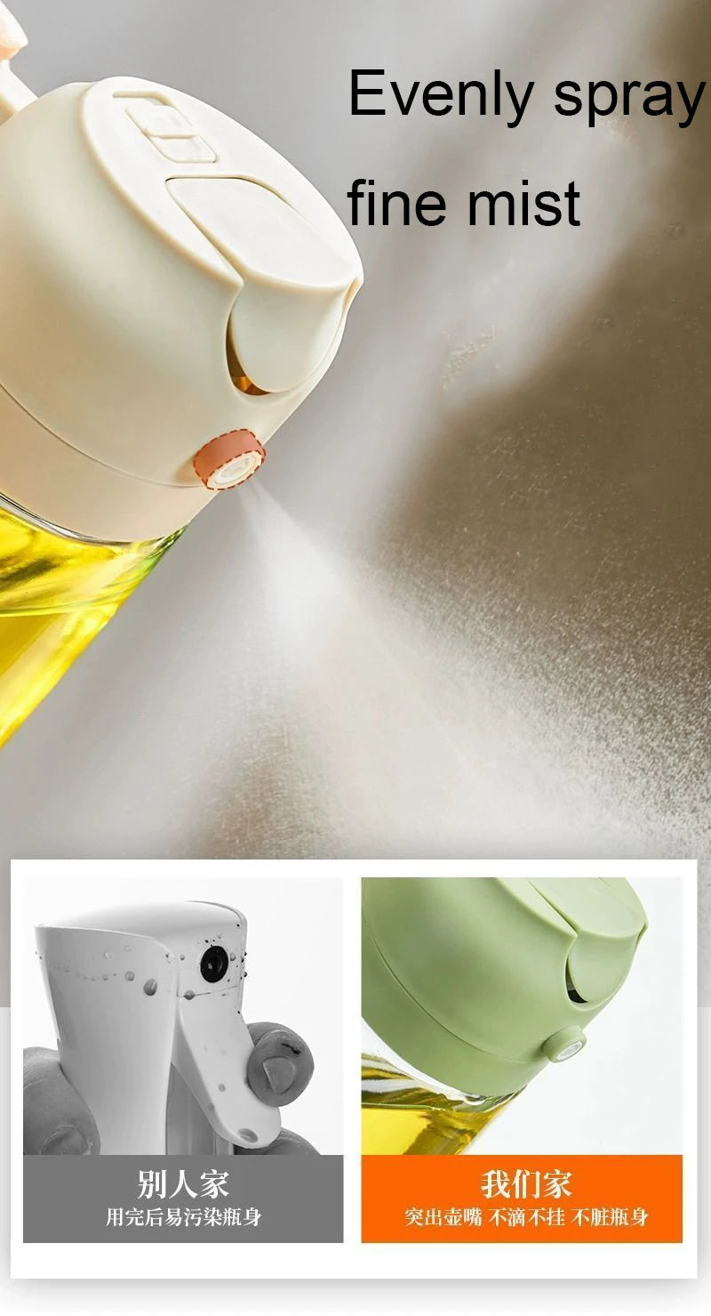 🫙 9️⃣ SabbaVie™ 2-in-1 Oil Dispenser & Sprayer — Precise Cooking Control