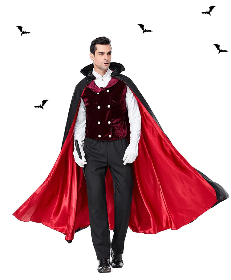 SabbaVie™ Vampire Halloween Costume – Classic Gothic Cape Set