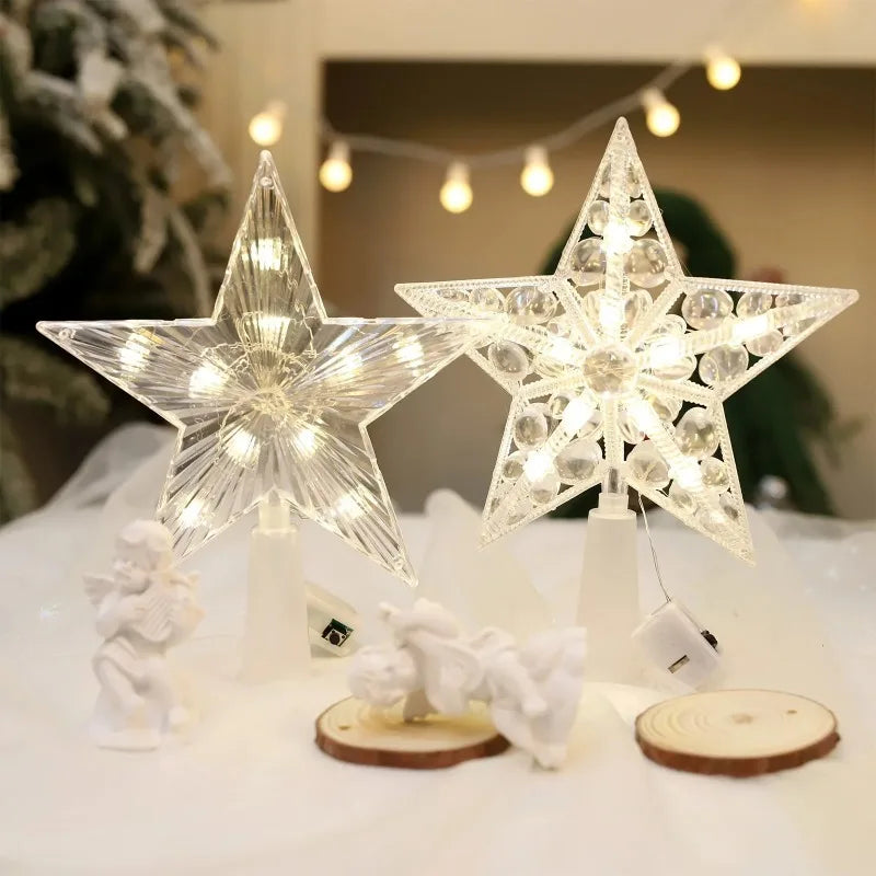 SabbaVie™ LED Mini Christmas Star Light – 15cm Holiday Table Decor