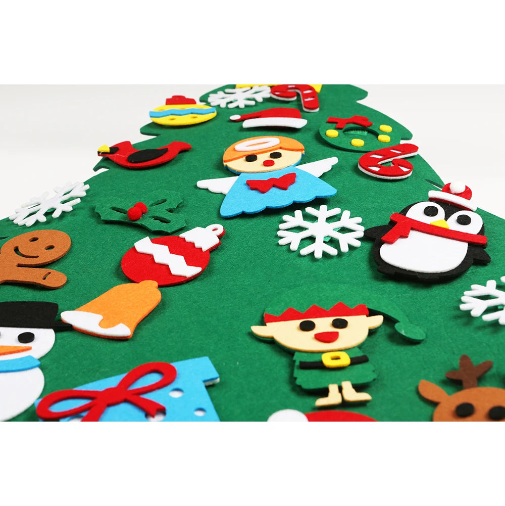 SabbaVie™ DIY Felt Christmas Tree Kit – Wall Hanging Decoration for Kids & Home Festive Fun
