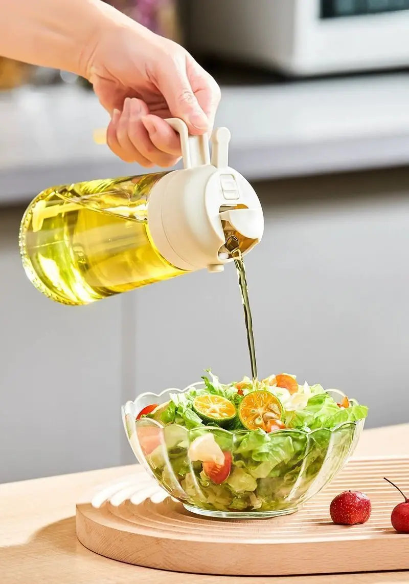 🫙 9️⃣ SabbaVie™ 2-in-1 Oil Dispenser & Sprayer — Precise Cooking Control
