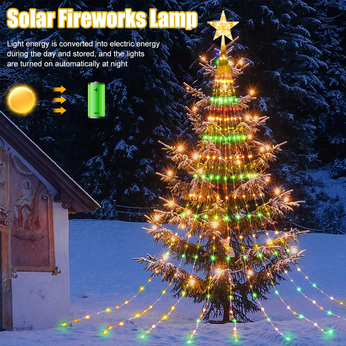 SabbaVie™ Outdoor LED Christmas Tree Lights – 2M / 3M – Multicolor & Warm White