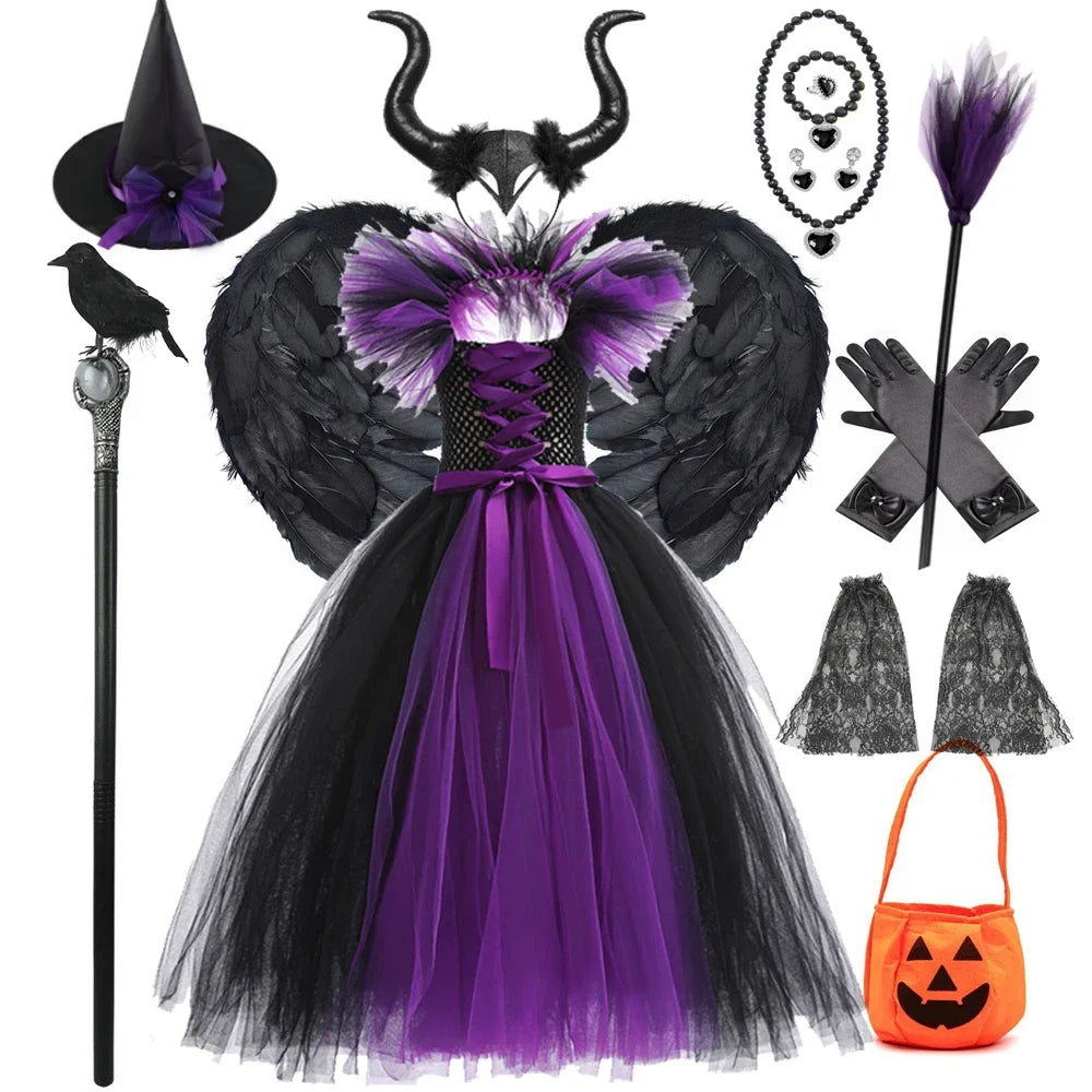 SabbaVie™ Queen of Darkness Costume – Elegant Witch Dress
