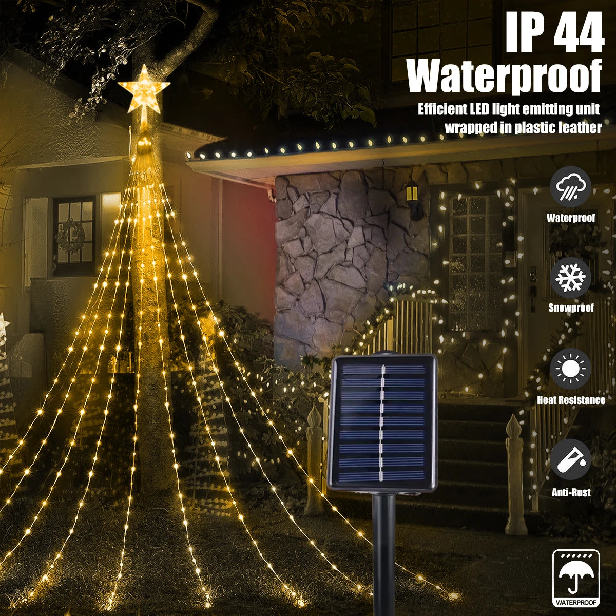 SabbaVie™ Outdoor LED Christmas Tree Lights – 2M / 3M – Multicolor & Warm White