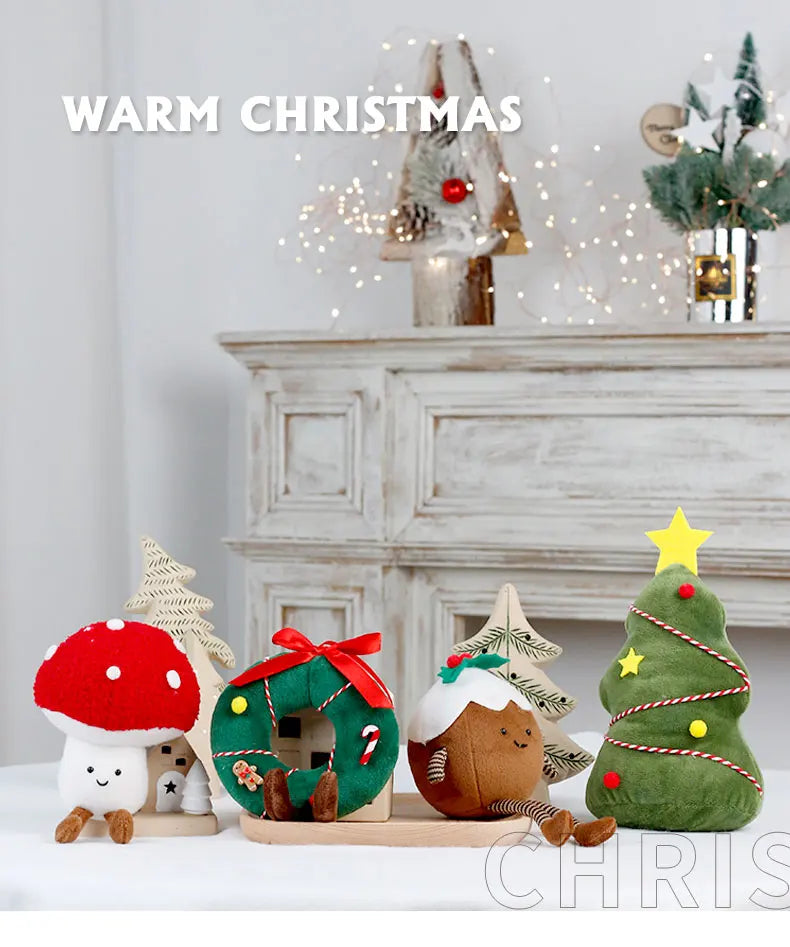 SabbaVie™ Plush Christmas Wreath & Tree Cake Dolls – Festive Holiday Home Décor 2026