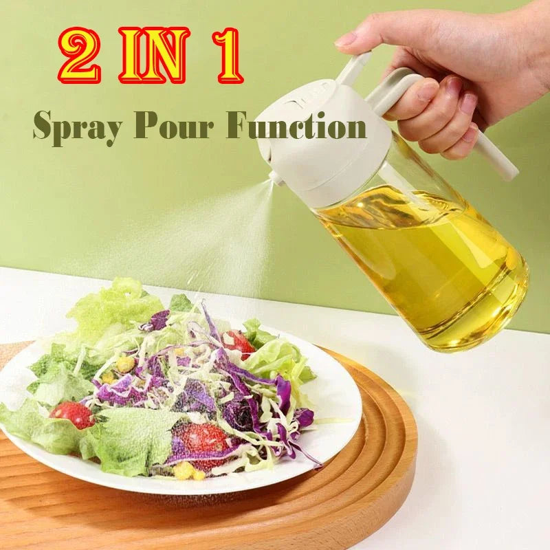 🫙 9️⃣ SabbaVie™ 2-in-1 Oil Dispenser & Sprayer — Precise Cooking Control