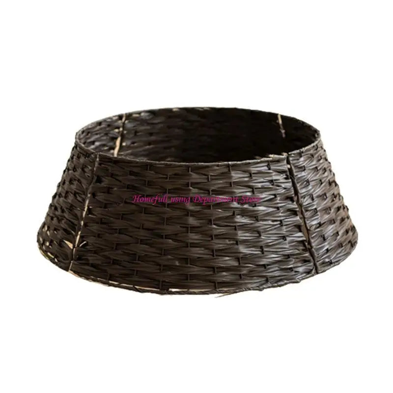 SabbaVie™ Retro Christmas Tree Skirt Basket – Woven Round Xmas Tree Collar for Home & Party Decor