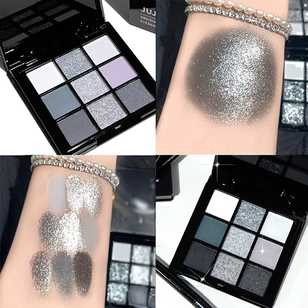 SabbaVie™ Starry Nine‑Color Eyeshadow Palette — Shimmer & Matte