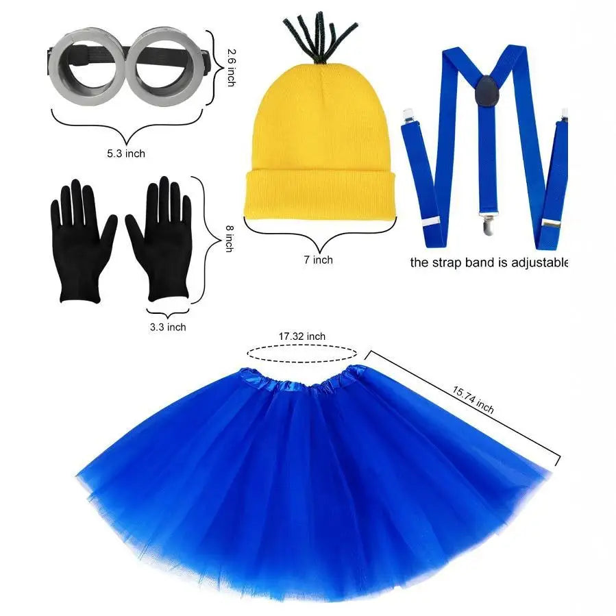 🟡 SabbaVie™ Funny Minions Costume – Family & Group Halloween Outfit