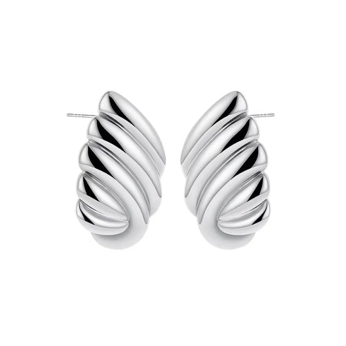 SabbaVie™ Gold Twist Knot Hoop Earrings – Multilayer Stainless Steel Design