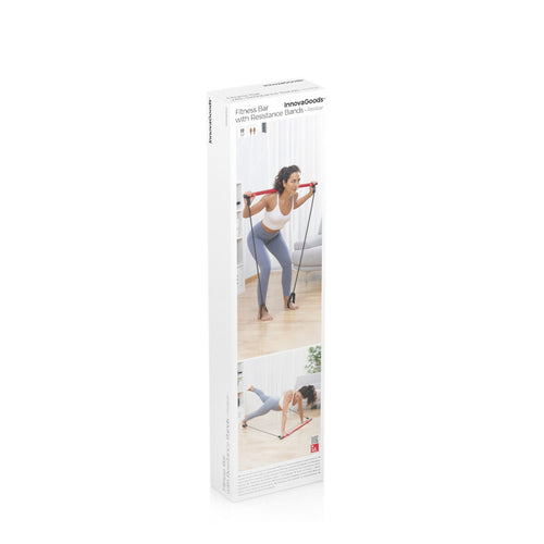 Portable Fitness Bar with Resistance Bands & Full-Body Workout Guide (Sold by SabbaVie™)