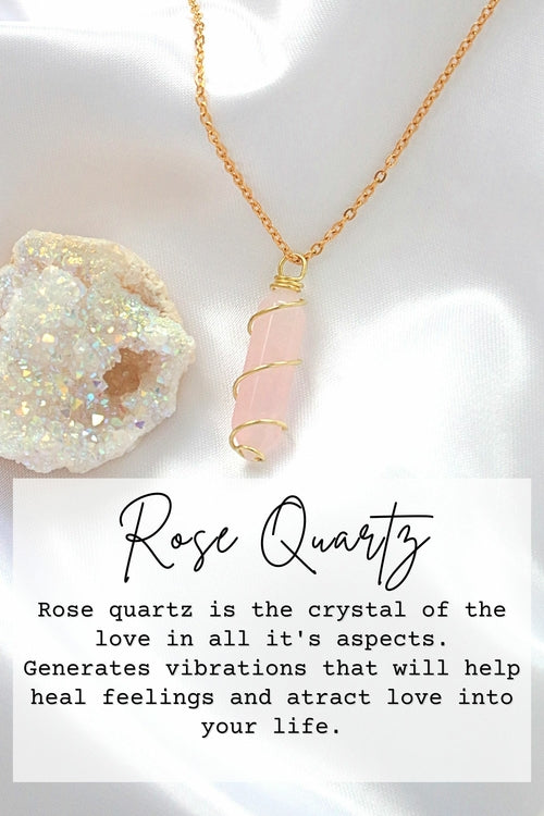 18K Double Ended Natural Healing Crystals Hand Wired Necklace | SabbaVie™